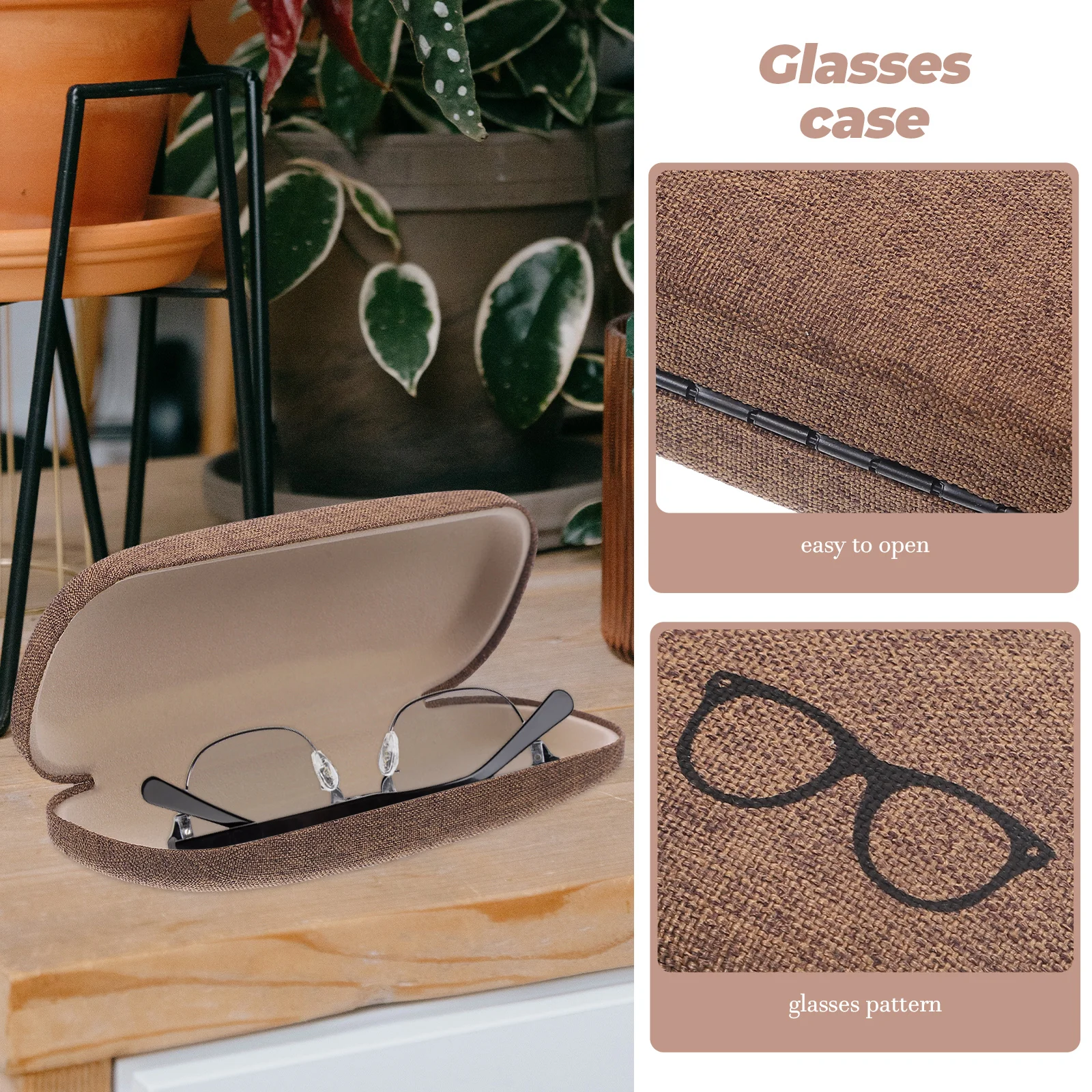 

Linen Eyeglasses Case Elegant Sunglasses Box Retro Eyewear Protector Durable Lightweight Glasses Case Fabric Cool Gift