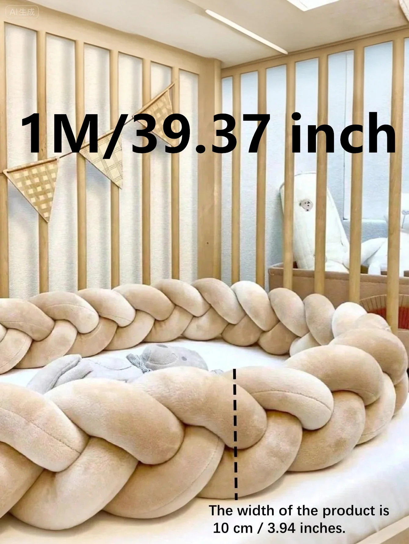 Babybedje Protector Bed Gevlochten Knoop Kussen voor Baby Kids 3 Aanden Peuter Babybed Bumpers In De Wieg Pasgeboren 1 M/2 M/3 M/4 M