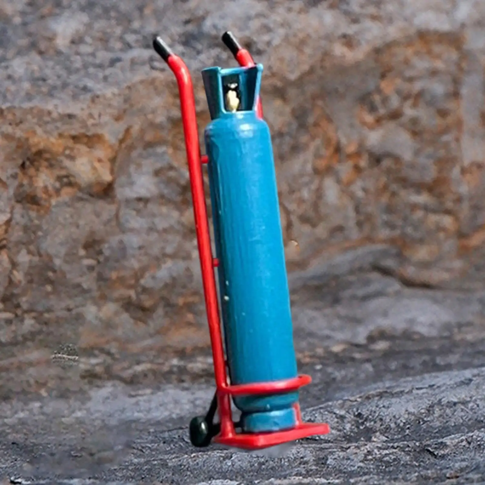 

Модель газового баллона с тележкой 1:64, декор для микросцен, имитация для DIY-сцен, украшение для рабочего стола, песочницы