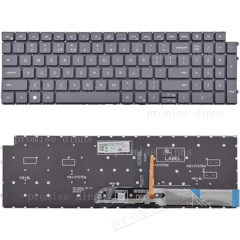 M  Keyboard for Dell Inspiron 15 3510 3511 3515 5510 5515 5518, inspiron 16 761