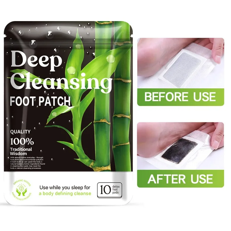 Bamboo Charcoal Mugwort Bamboo Vinegar Foot Patch Reduce Cellulite Body Care Kit For All Skin Types & People Normal Size
