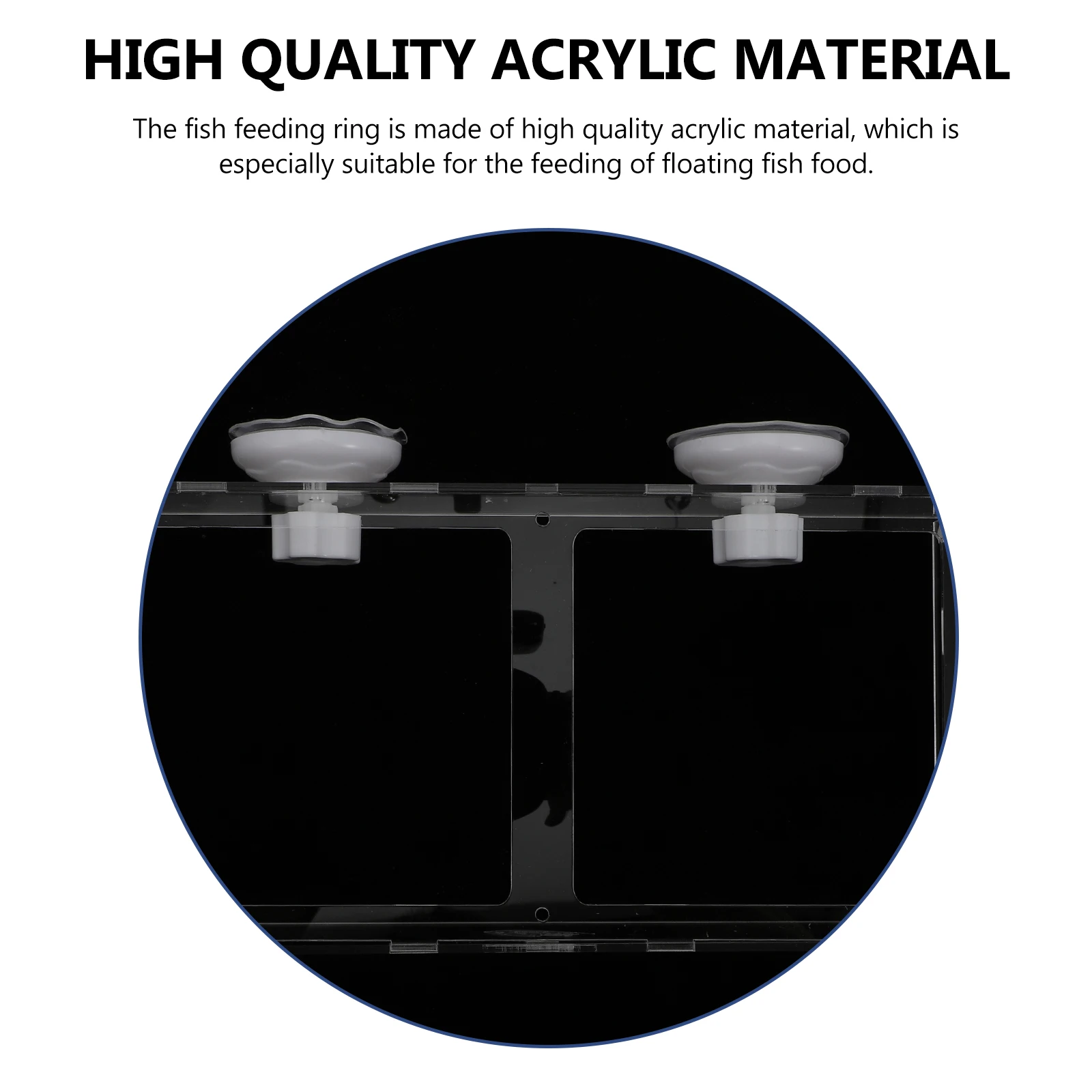 

1pc Fish Feeding Ring Aquarium Suction Cup Feeder Acrylic Food Container Transparent Durable For Freshwater Fish Tank Tropical