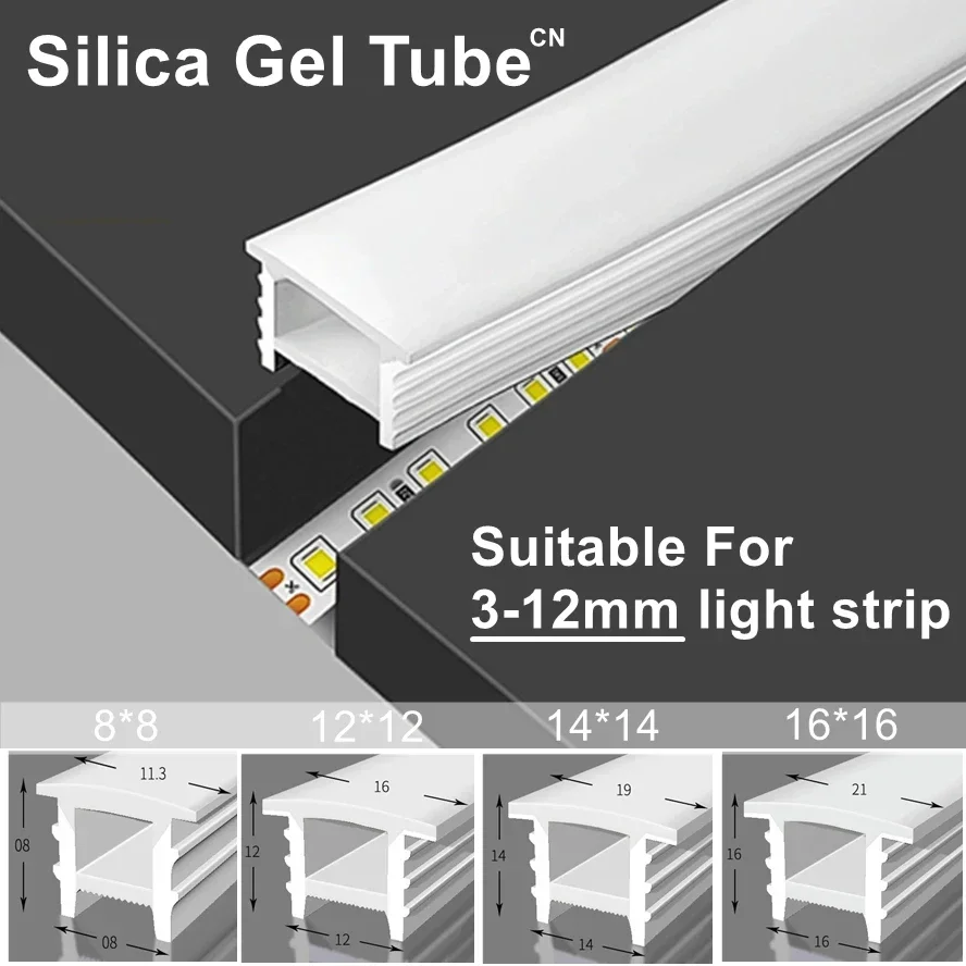

White Silica Gel Tube Luminous 5m 10m Flexible Cuttable Silicone Soft Sleeve Waterproof for 3mm 5mm 8mm 12mm LED Strip Light