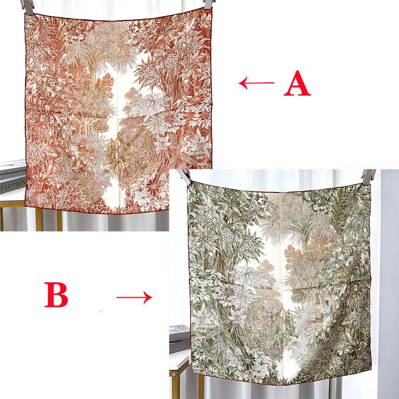 

AB односторонний шелковый платок 65 см, роскошные дизайнерские квадратные банданы, женская одежда, сумка, аксессуары, рождественский подарок для влюбленных