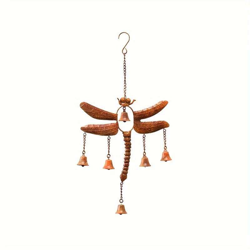 Libel Wind Gong Metal Muziek Wind Bel Romantische Kleurrijke Libel Hangende Ornamenten Met Gong Geschenken