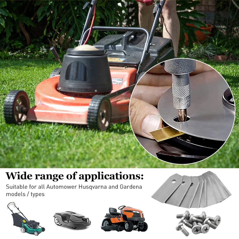 

30PCS Lawn Mower Cutting Blades Set Stainless Steel Mowing Machine Blades Sharp for Husqvarna Automower/Gardena Lawnmower