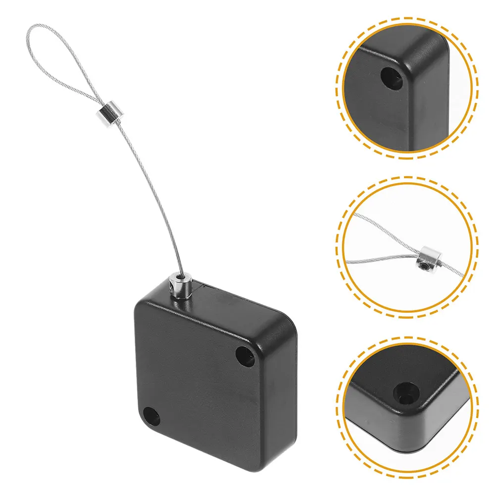

3pcs Theft Cable Retractable Wire Box Anti Lost Steel Wire Holder Automatic Cable Case for Outdoor Travel Telescopic Anti Theft
