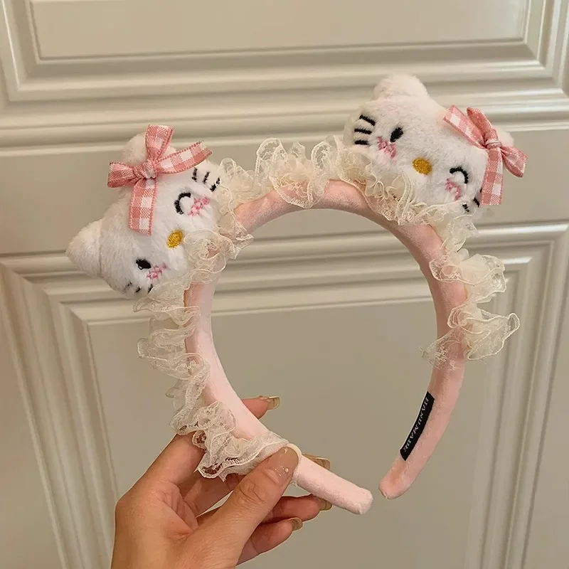 Sweet Hello Kitty Anime Kawaii MINISO Ins Fashion Hairclip Cute Cinnamoroll Headband Hair Accessories Lovely Gifts for Girls