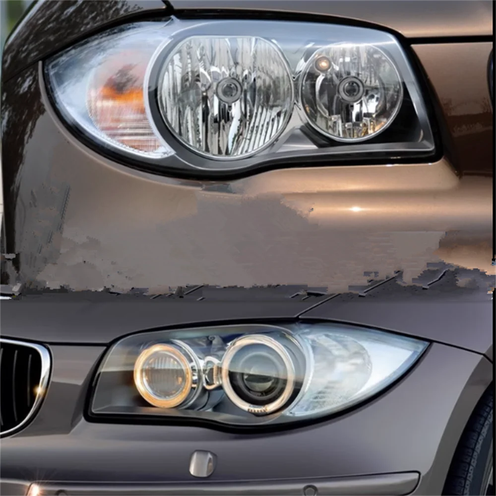 For BMW 1series E87 2004-2011 Car Headlight Cover Lens Glass Shell Masks Headlamps Transparent Lampshade Lamp