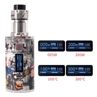 Dead Rabbit 3 RTA 200W Vape Box Mod Vaper Kit Electronic Cigarette 4400mah Battery OLED Screen 5.5ml Dual Coils Hugu Vapor Kit