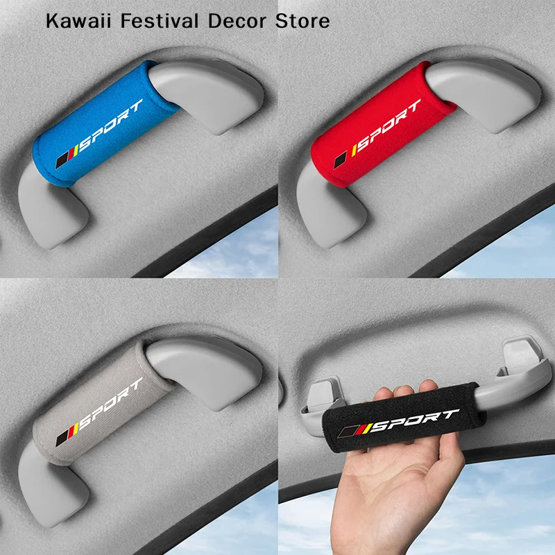【K】1 Pcs Fluff Car Roof Door Handle Protector Car Armrest Cover, Fit For Vehicle Use Can Be Freely Matched To Decorate Your Car