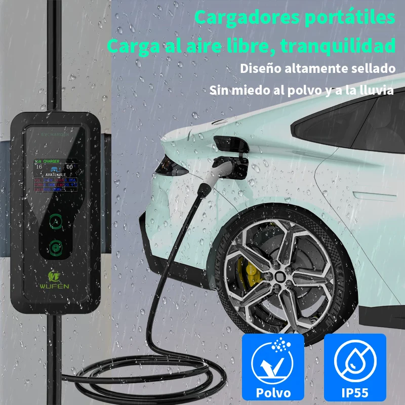 WUFEN Discount Home Tesla Ladegerät Tragbares Ladestapel 16A 1 Phase 110V EV Ladegerät NACS/TPC 3,5 kW Tesla Modell 3 y s x Autoladegerät