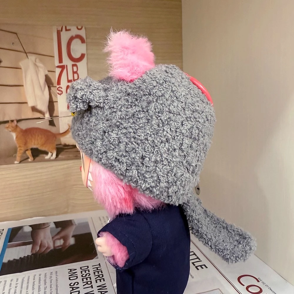 بضائع GD مصنوعة يدويًا - قبعة G-Dragon ZOA Labubu Cat، ملابس الحب من الجيل الثالث من ملابس دمى Labubu من الفينيل