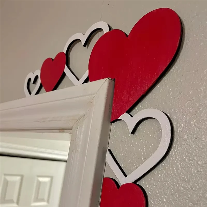 A11E-New عيد الحب إطار باب خشبي باب ركن الديكور حفلات المنزل المشهد تخطيط غرفة المعيشة