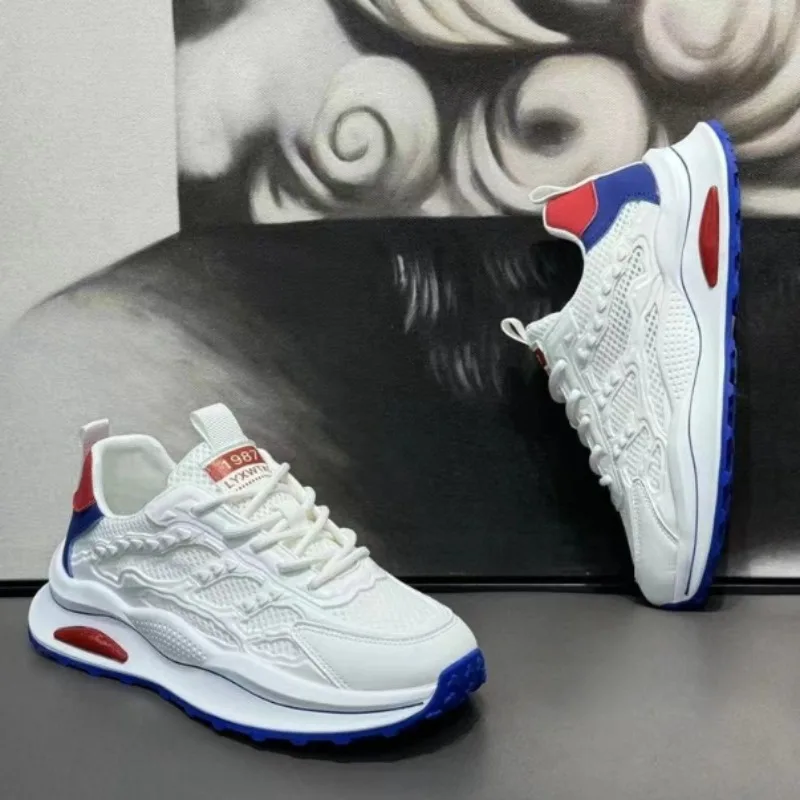 Spring Fashion Breathable Mesh men's sneakers and casual shoes Versatile Thick Sole Anti-slip Sports Shoes zapatillas de mujer