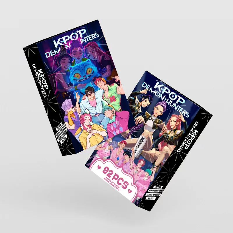 92 Pcs K-POP Anime LOMO Cards Set with Storage Box, Holographic Photocards and Cute Idol Collection, Rainbow