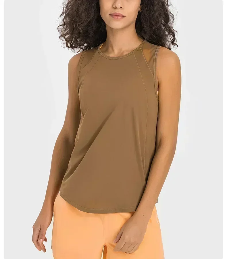 

Lemon Gym Wear Sleeveless Back Hollow Out Buttery Soft Sportswear Running Sport Shirts Yoga Top For Women Loose Fit Workout Tank