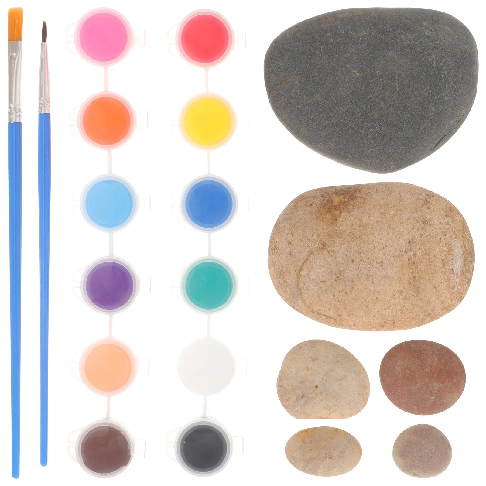 

1 set Hand Painted Craft For Drawing Kids Painting Rock Pebbles Drawing Pebbles Craft DIY Painting Rocks River Decor