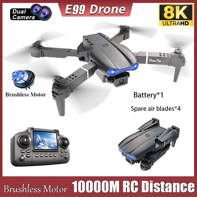 جديد E99 Pro الطائرة بدون طيار 8k HD كاميرا مزدوجة وضع التثبيت العالي طوي صغير واي فاي التصوير الجوي أجهزة الاستقبال عن بعد اللعب هليكوبتر درون هدية
