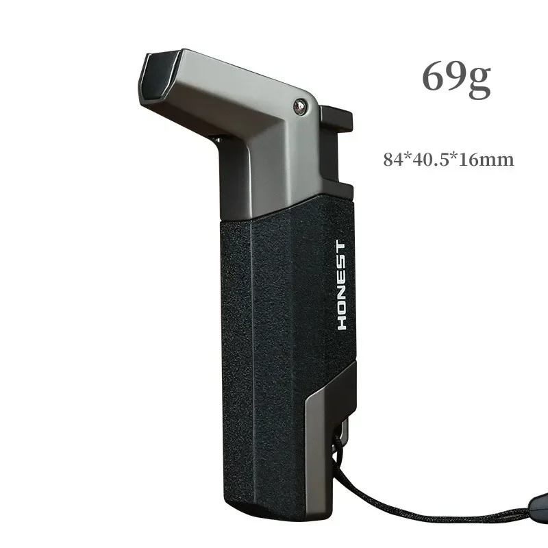 HONEST Personalized Cigar Straight Flame Windproof Turbine Lighter Torch Butane Gas Lighter Outdoor Adventure BBQ