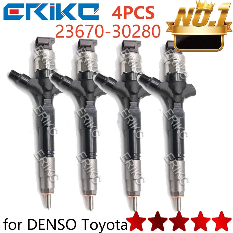 

23670-30280 23670 30280 New Common Rail Fuel Injector Set 2367030280 Diesel Nozzle Sprayer for Denso Toyota 1KD-FTV 2KD 4PCS