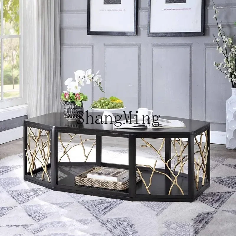 

CL minimalist coffee table simple modern high-end art decoration living room light luxury solid wood large tea table