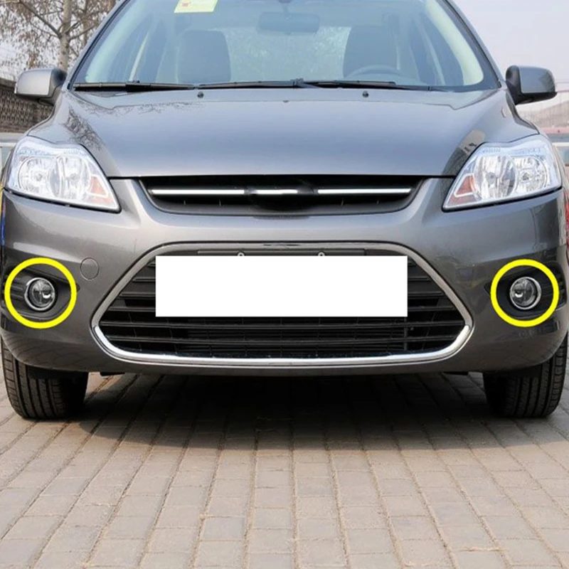 1 Pair ABS Chrome Front Fog Light Lamp Cover Trim
