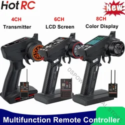 HOTRC CT8A CT6A CT4A 4CH 6CH 8CH Radio Transmitter Remote Controller 2.4Ghz with F04A F06A F08A Receiver for RC Crawler CAR BOAT