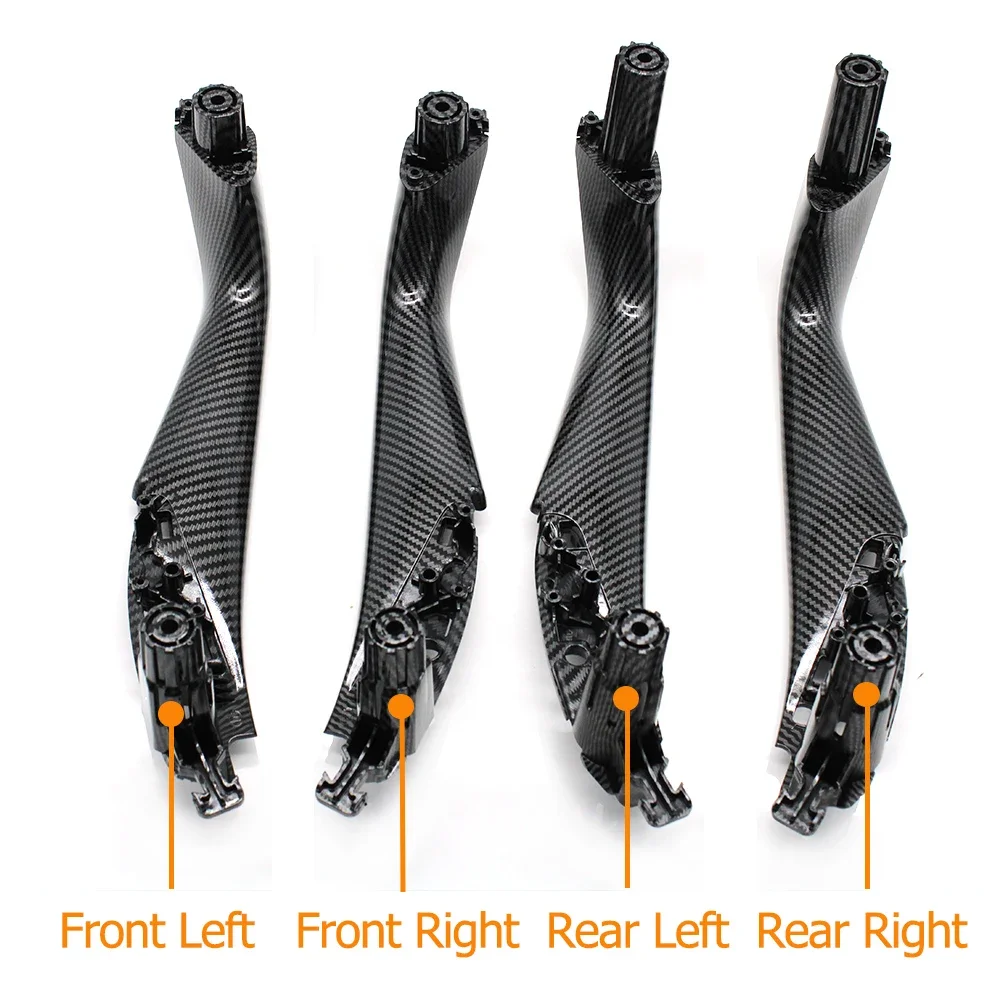 

For BMW 5 Series M5 G30 G31 F90 2017-2022 51417438523 LHD RHD Car Carbon Fiber Interior Door Handle Inside Cover Trim Set