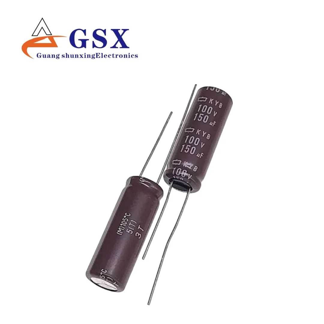 

10 шт. 150 мкФ 100 В импортный алюминиевый электролитический конденсатор 100 В 150 мкФ 10*30 черный бриллиант KY высокочастотный длительный срок службы