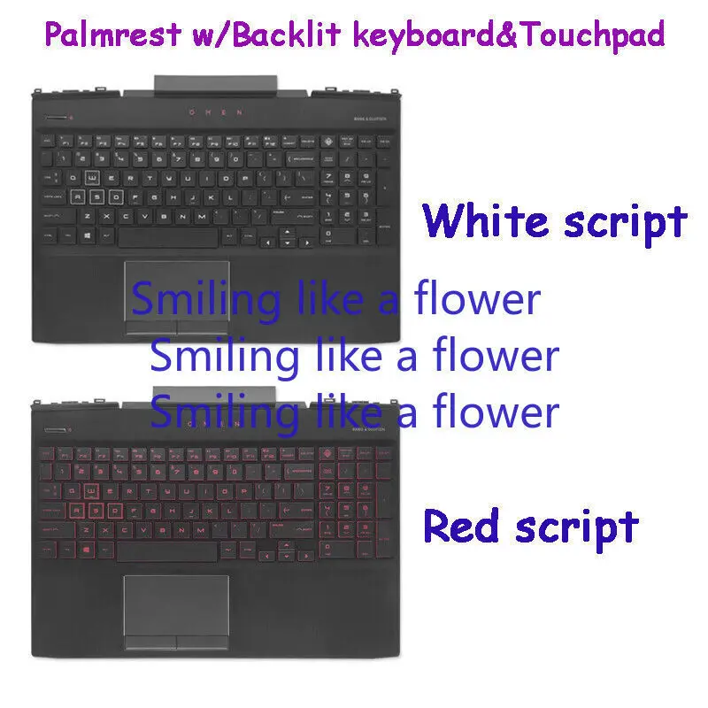 Palmrest w/Backlit Keyboard & Touchpad for HP OMEN TPN-Q211 15-DC