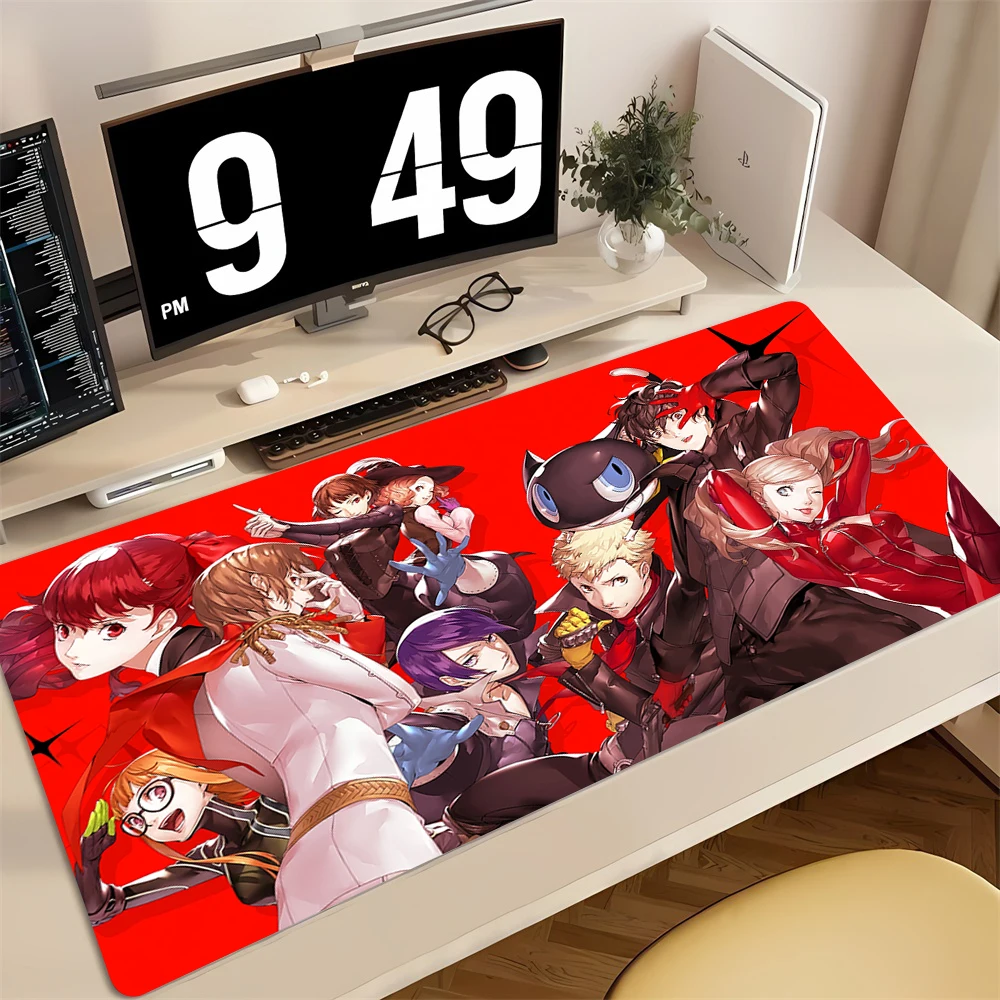 Alfombrilla de escritorio para Gamer, alfombrillas de ratón p-persona de 5 piezas, alfombrillas de escritorio de oficina, alfombrilla de ratón grande, alfombrillas antideslizantes para regalo de ordenador XXL