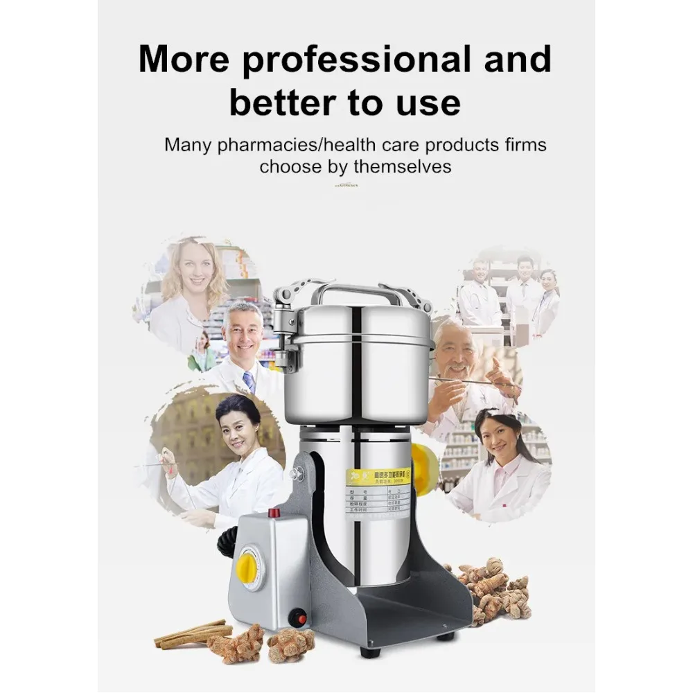 800g Grains Spices Hebals Cereals Coffee Dry Food Grinder Mill Grinding Machine Gristmill Flour Powder crusher Mill Medicine