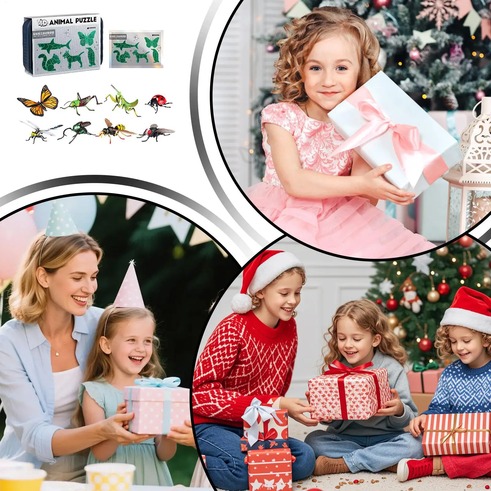 Bloques de construcción de animales, juego de muñecas 3D DIY, rompecabezas educativo de animales para niño, Navidad, cumpleaños, aula, fiesta de viaje de Pascua