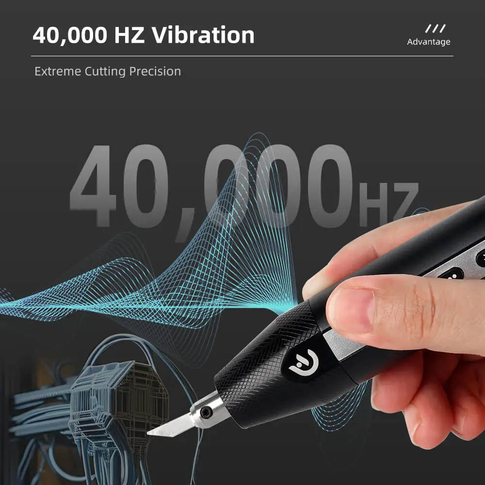 Hanboost 40KHZ Handheld Ultrasonic Cutter Wireless Fast Cutting Speed Ultrasonic cutting knife deburring 3d printer Part
