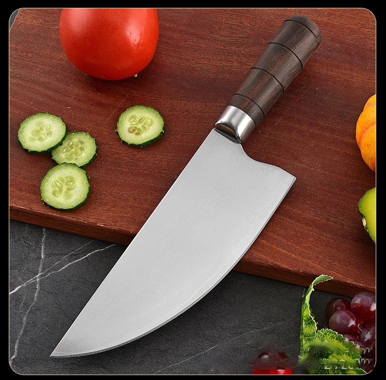 

7.5 Inch Cleaver Knife S35VN Powder Steel Blade Wood Handle Chef Slicing Vegetables Cutting Meat Handmade Forged Kitchen Knife