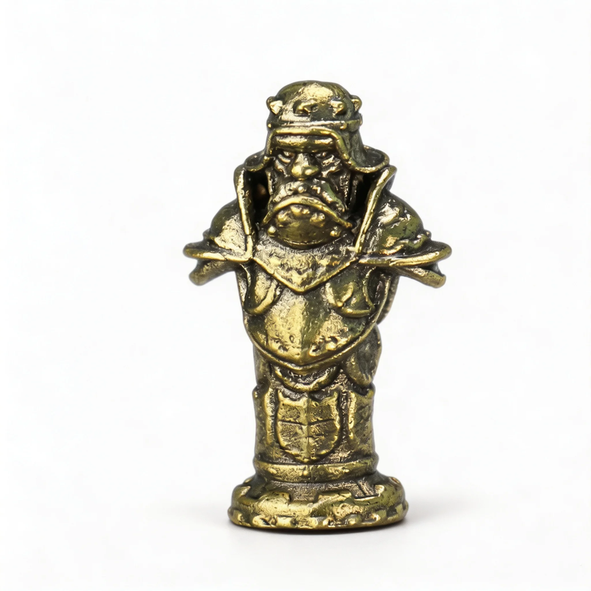 Brass Cupronickel Solid Metal Premium Human Goblin Chess Pieces Unique Wargame Miniatures Desktop Ornaments