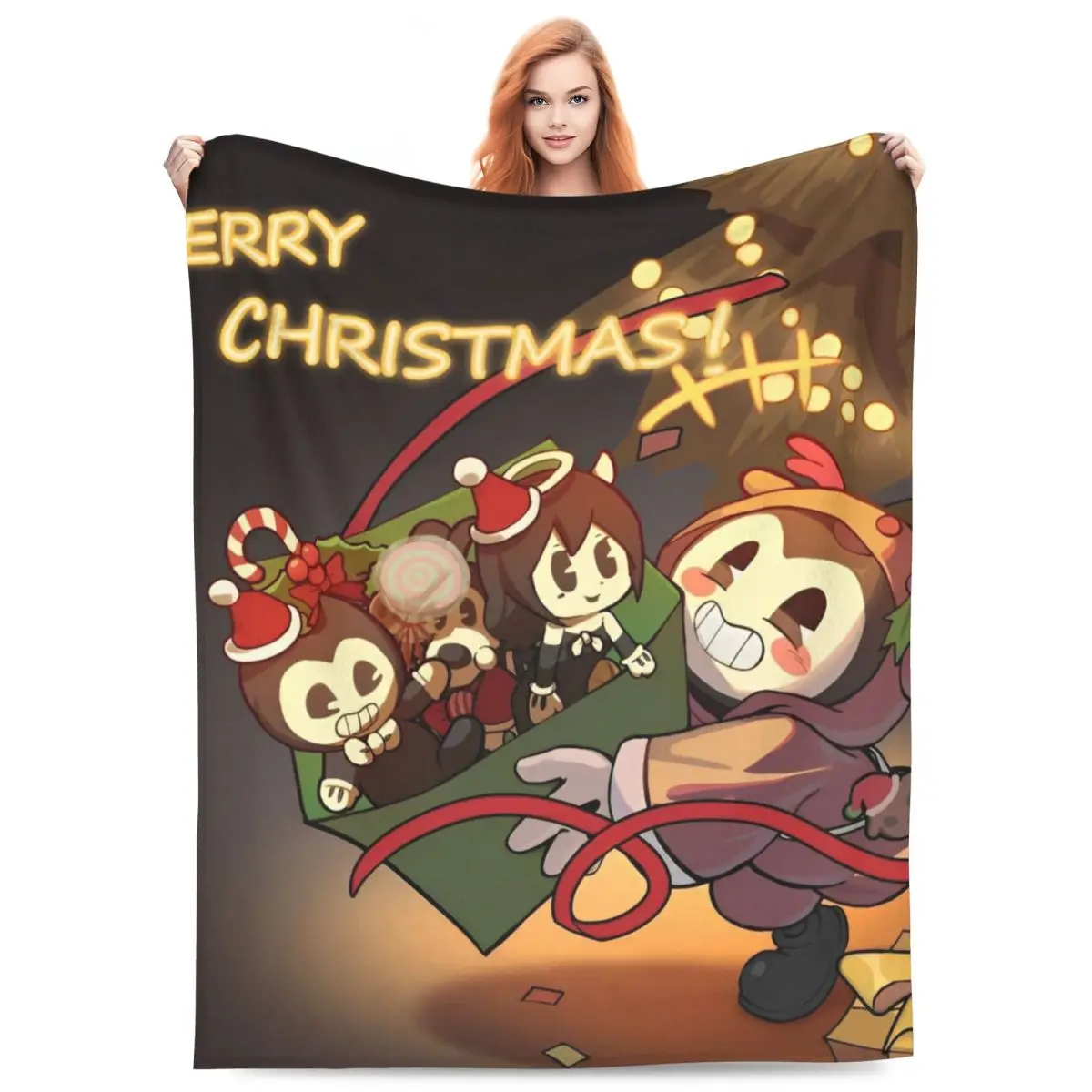 Christmas Game Bendy Blankets Travel Flannel Bedding Throws For Bedroom Warm Custom DIY Quality Bedspread Gift Idea