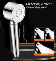 Upgraded 304 Stainless Steel High Pressure Shower Head 3 Modes Large Flow Sprayer Anti-Fall Shower Faucet Bathroom Accessories