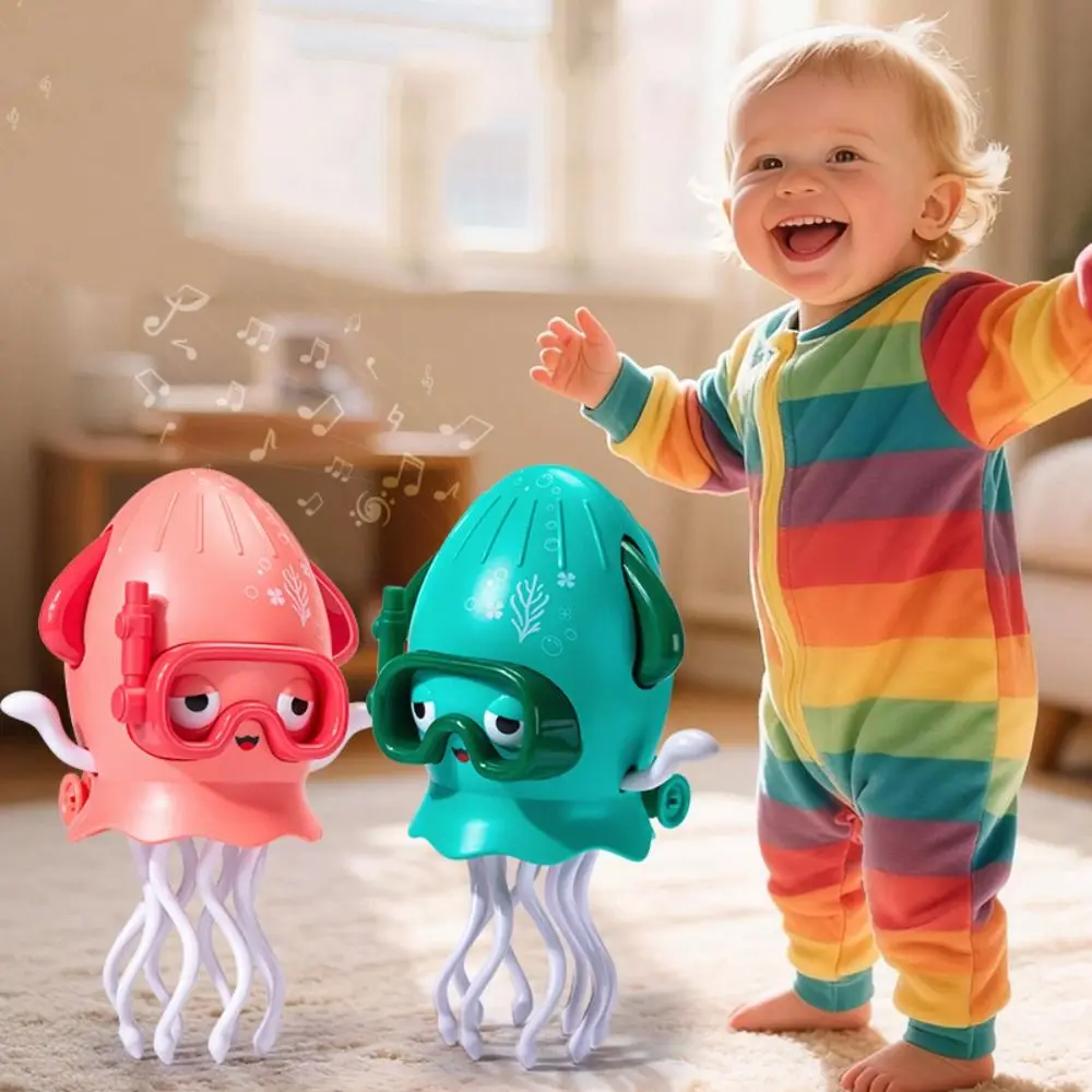 Plastic Electric Dancing Octopus Toy Interactive Swinging Crawling Interactive Octopus Toy Movable Craft Decor