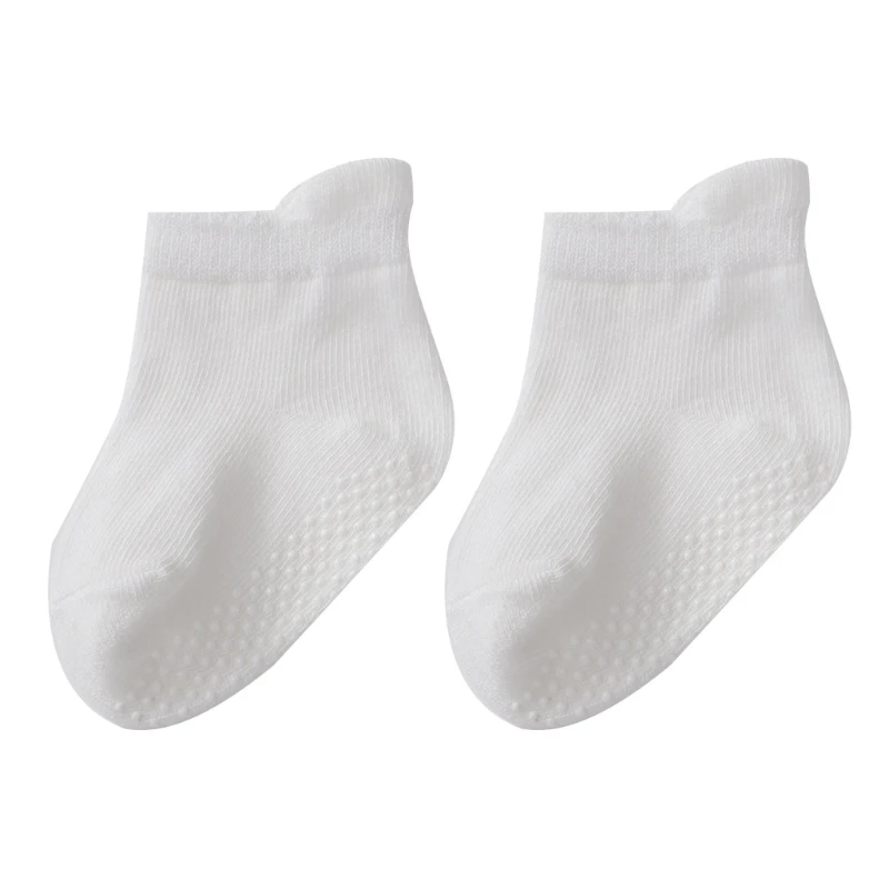 1 Pair Baby Floor Socks Cotton Infant Socks with Non Slip Design for Safe Step