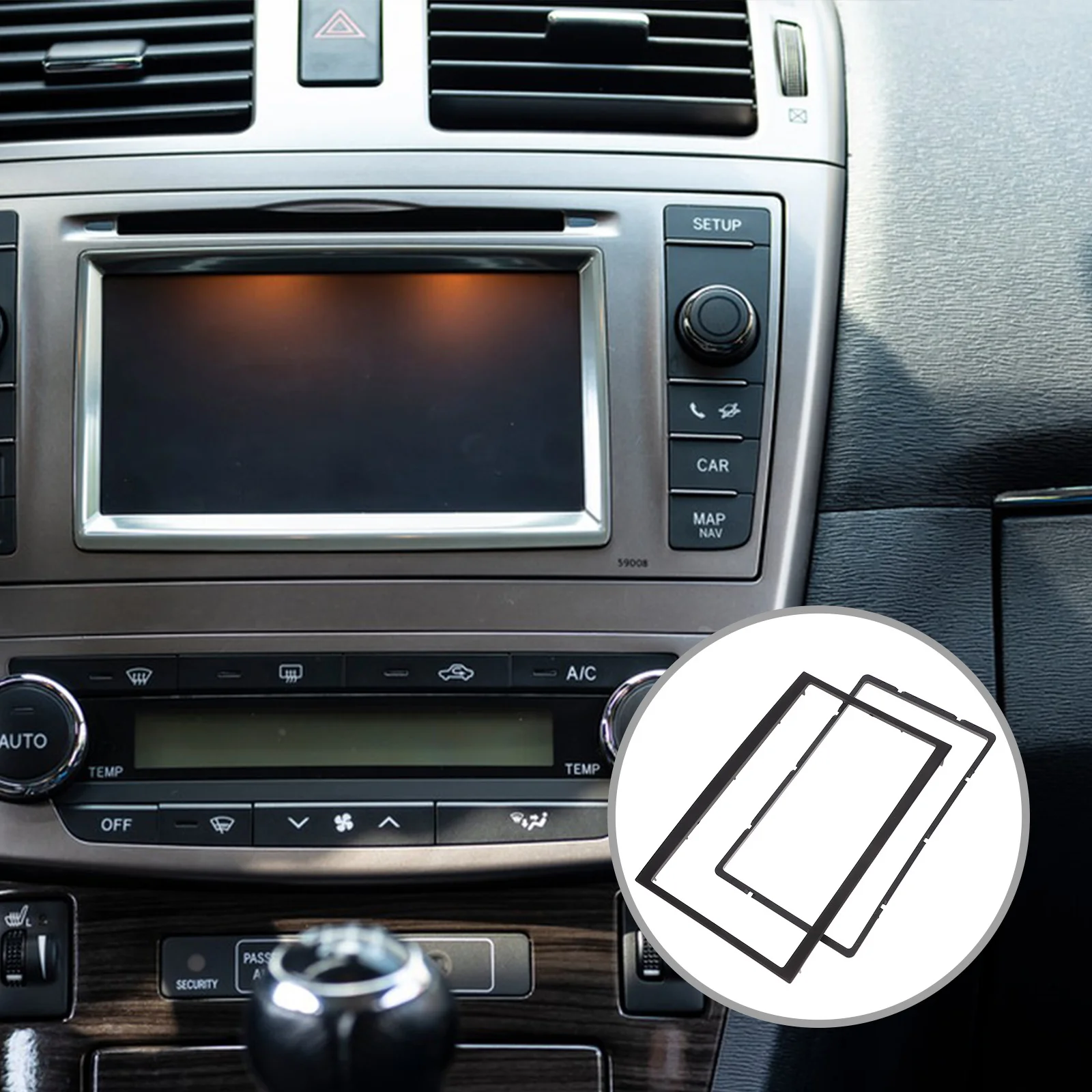 

2Din Car Frame For Universal Fit Dash Kit Stylish Installation Trim Durable Audio Console Dashboard Covers Upgrade Panel Cover