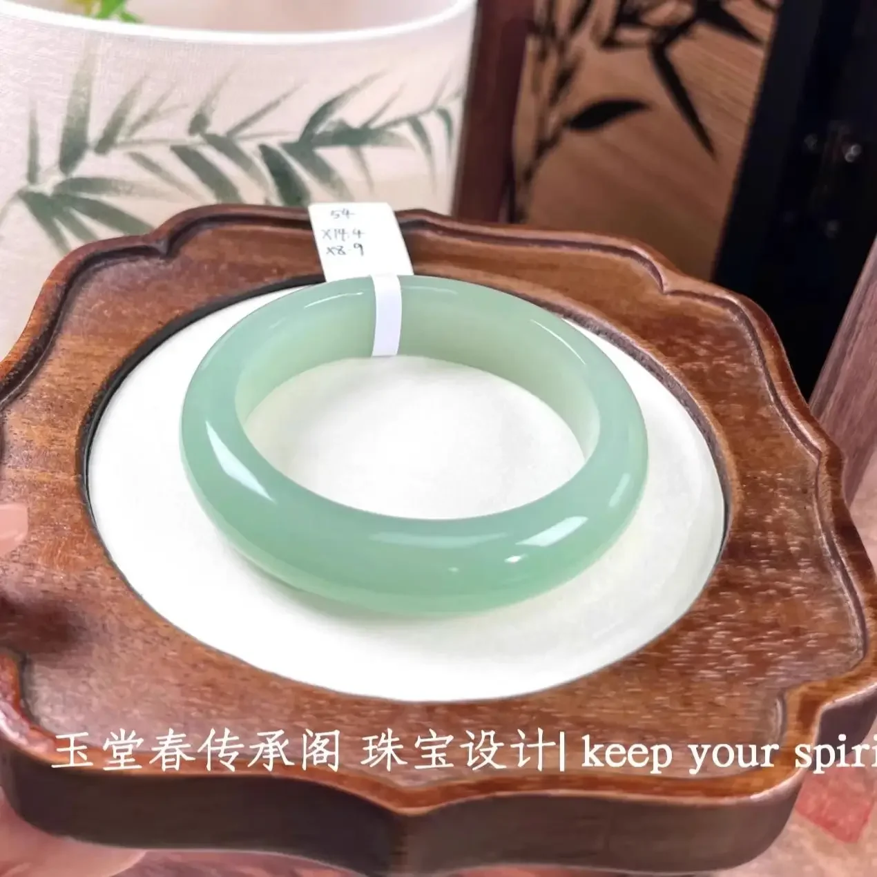 

Браслет из нефрита Дунлин для женщин, прозрачный, цвета ледяного зеленого агата Тяньшань, с эффектом масляного сияния