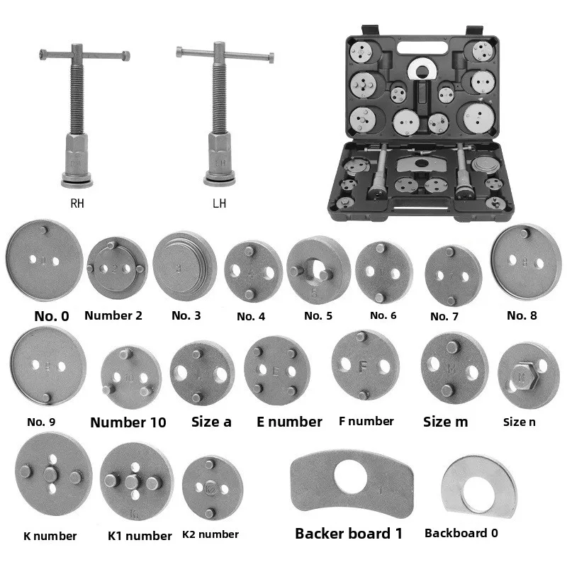 22pcs Brake Caliper Tool Heavy Duty Brake  Compression Caliper Piston for Brake Pad Replacement Reset