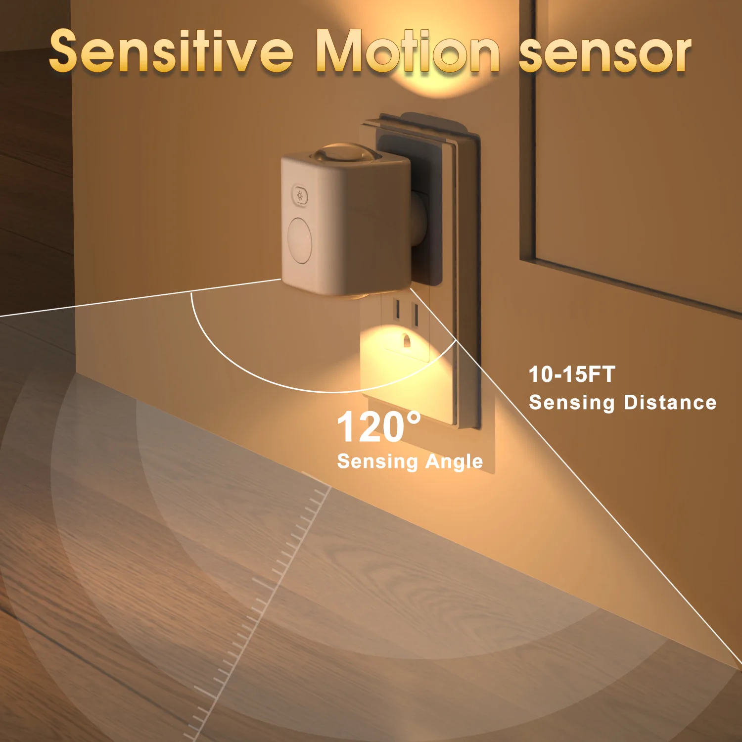 RGB Motion Sensor LED Night Light 7 Color EU Plug Infrared Smart Sensor Wall Lamp for Bedroom Stairs Hallways Plug In Night Lamp