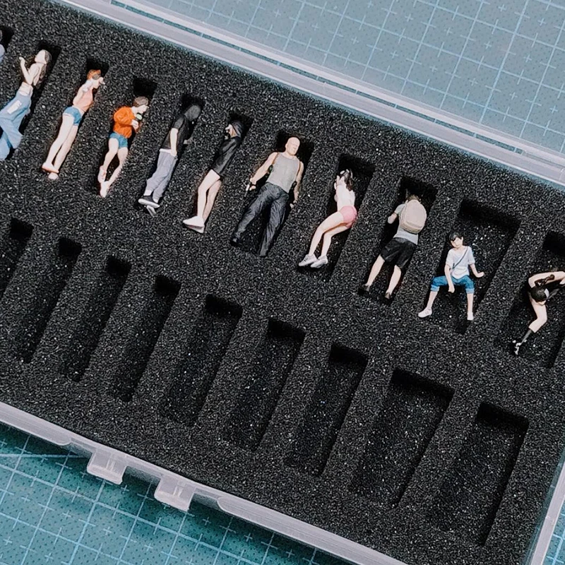 1/64 Scale Model Display Box Miniature Doll Storage Box Dustproof Collection Case
