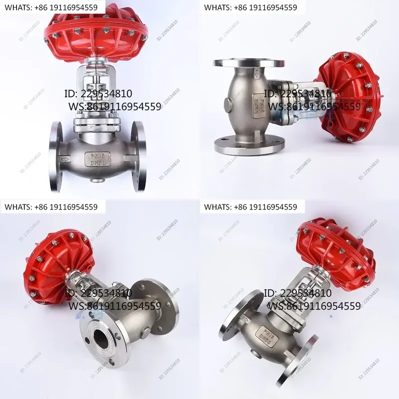 ZMAQ-16-2G Aluminum Alloy Head Pumpkin Model Stainless Steel Flange Two-Way Pneumatic Diaphragm Cut-off Valve DN50 DN65