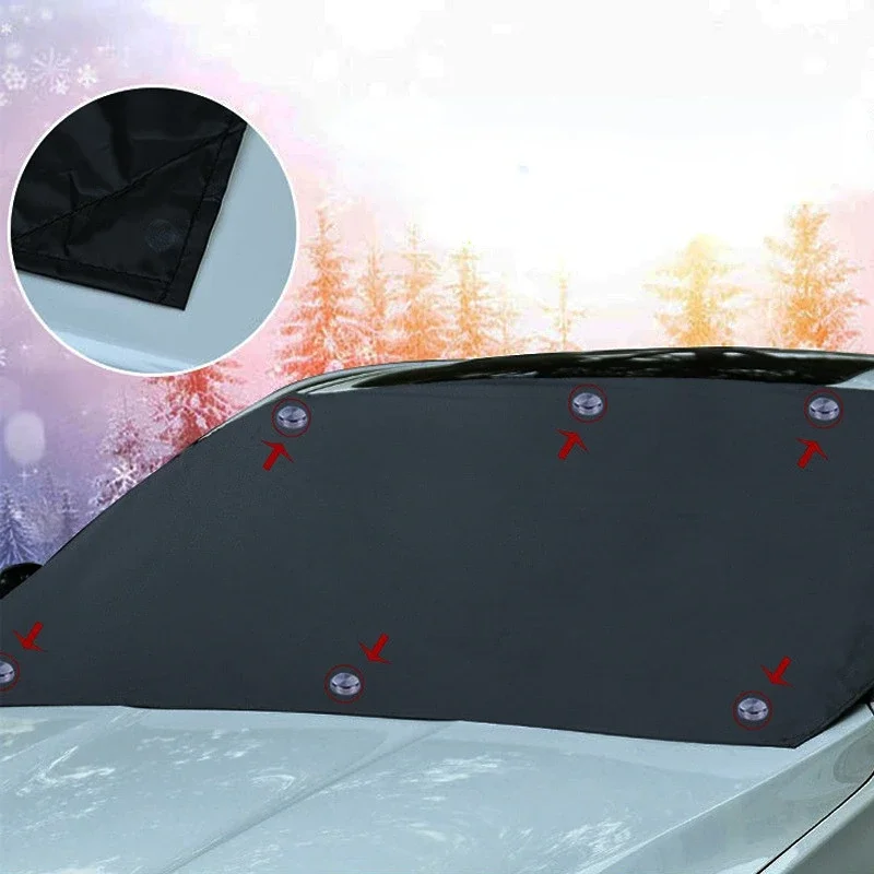 

Sunshade Cover Car Windshield Snow Sun Shade Waterproof Protector Automobile Magnetic Cover Car Front Windscreen Cover