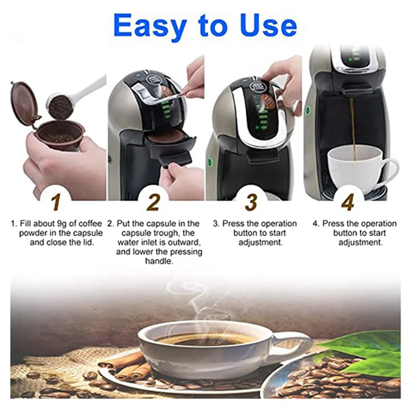 A008 แคปซูลกาแฟแบบกรอง ถ้วยกรองแบบเติมได้ ใช้ซ้ำได้