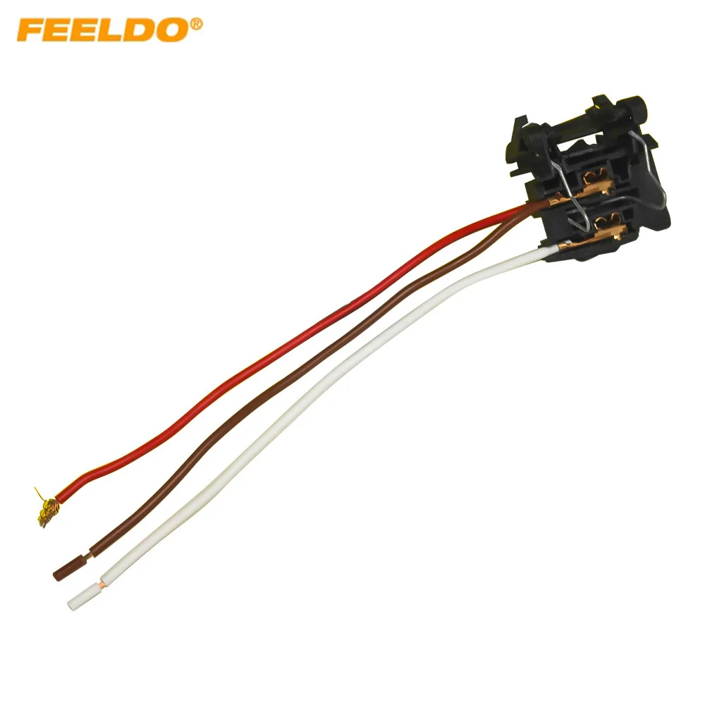 

FEELDO Car Headlight Bulb Base Holder Wire Adapter For Ford Mondeo Halogen Lamp Socket Connector Wiring Harness